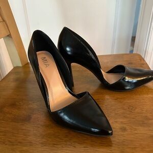 MIA Glossy Black Stiletto Heels